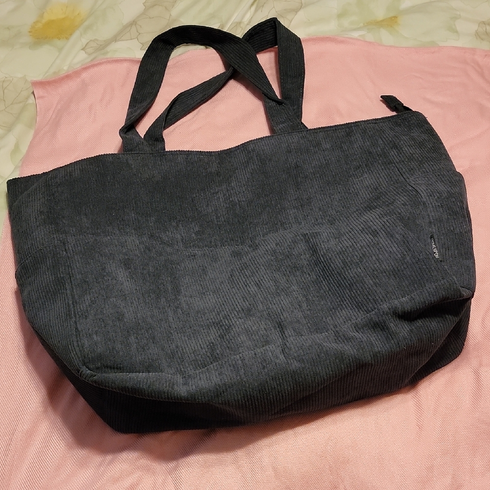 Everyday Corduroy Tote Bag in Charcoal